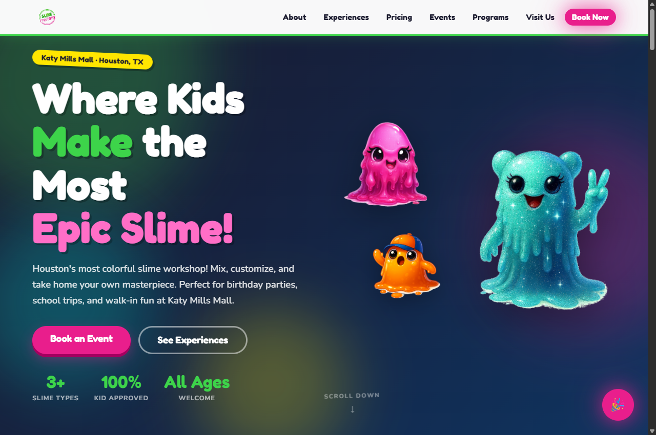 Slime Faktory Houston website